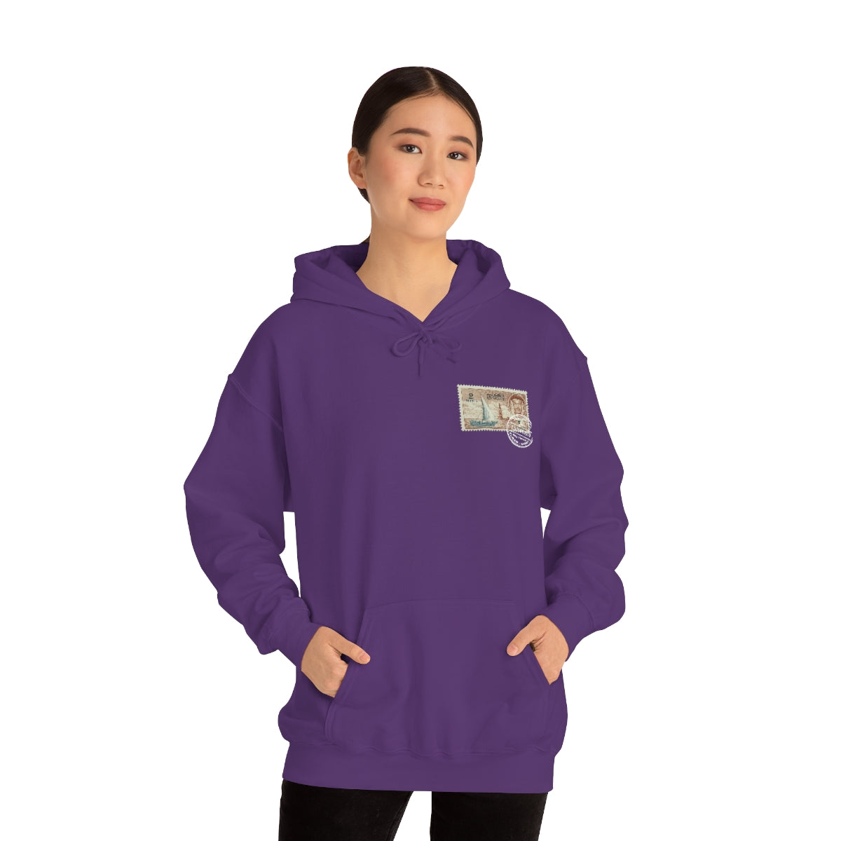 Double Sided Print Hoodie - Kuwait Stamp