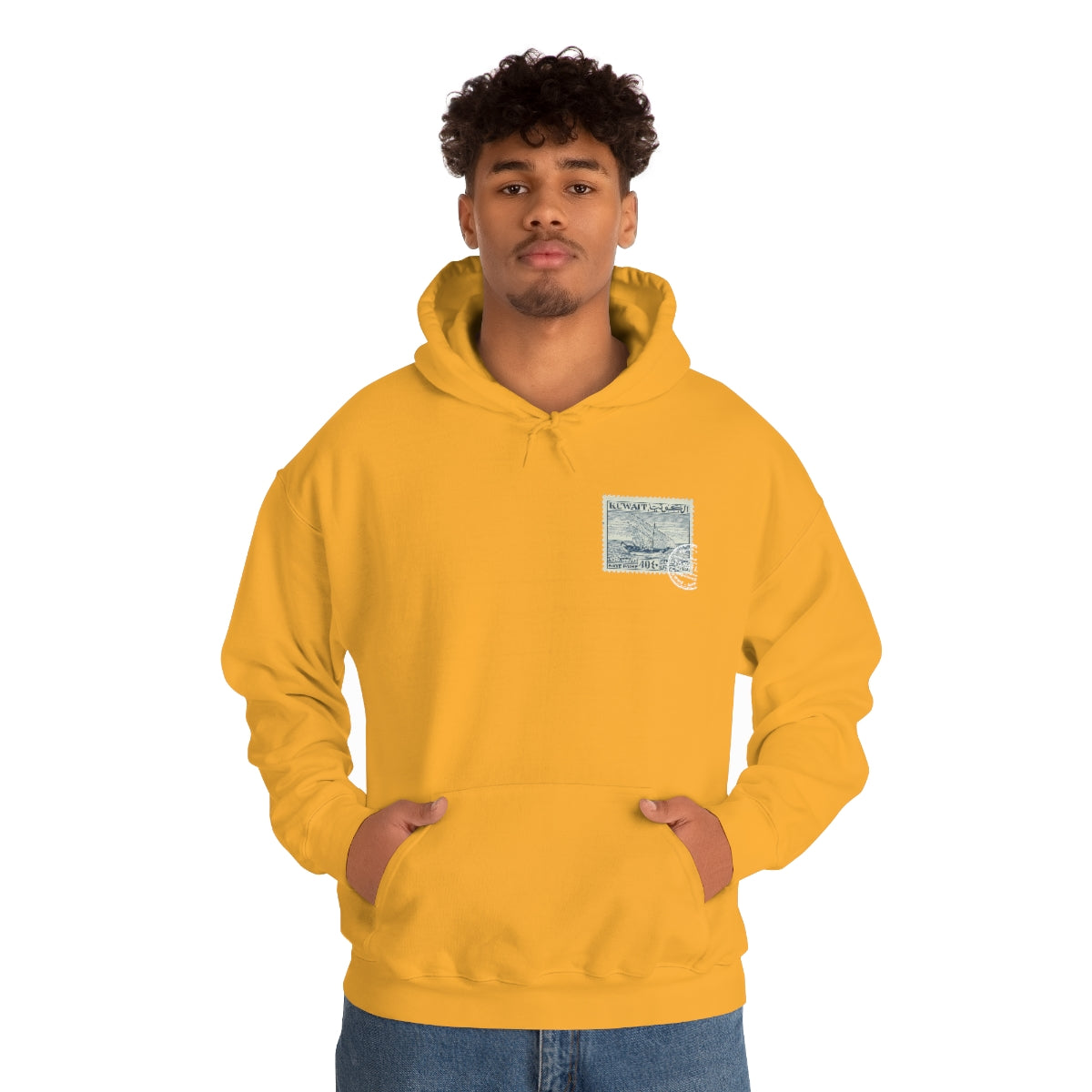 Double Sided Print Hoodie - Kuwait Stamp