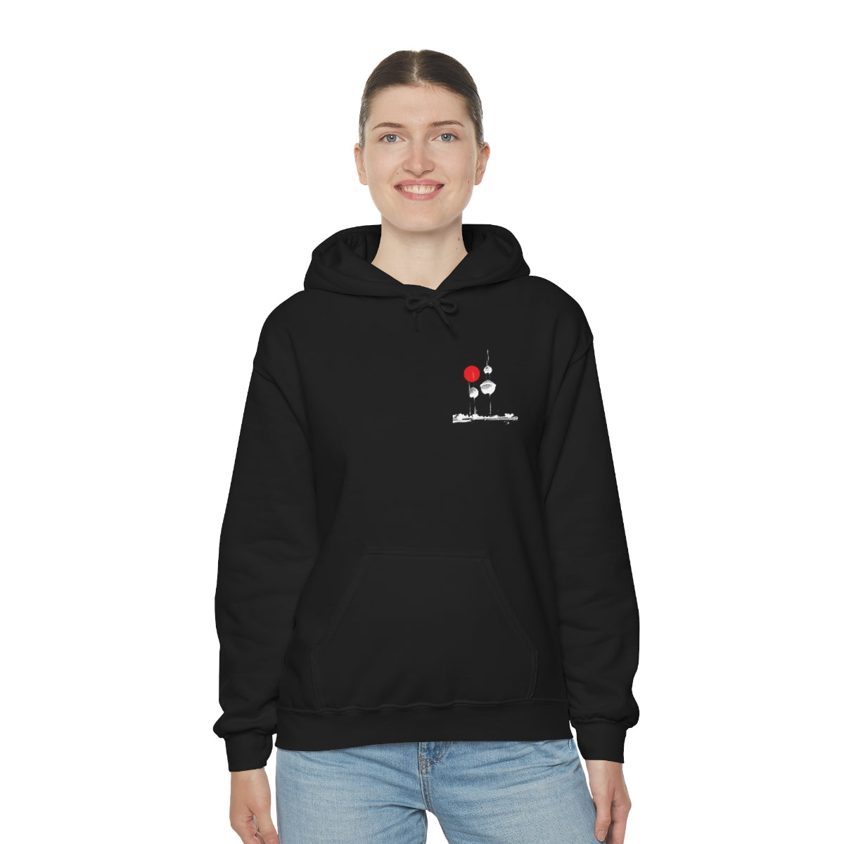 Double Sided Print Hoodie - Kuwait Towers