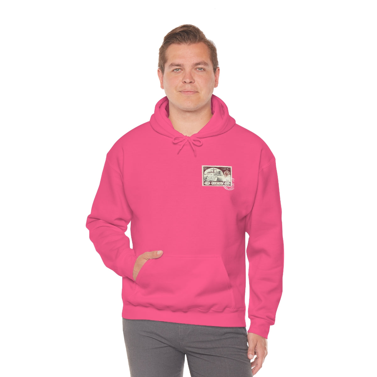 Double Sided Print Hoodie - Kuwait Stamp