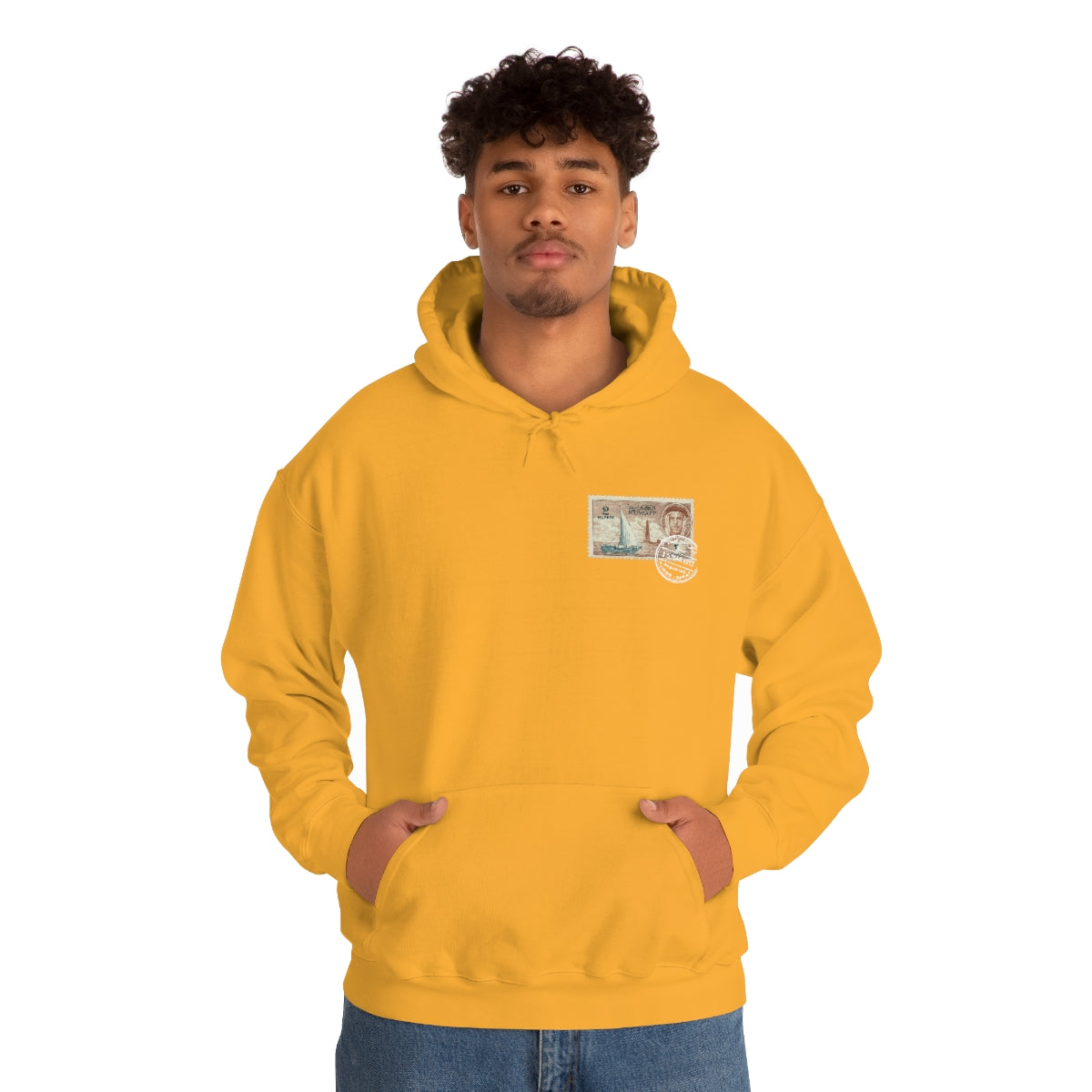 Double Sided Print Hoodie - Kuwait Stamp