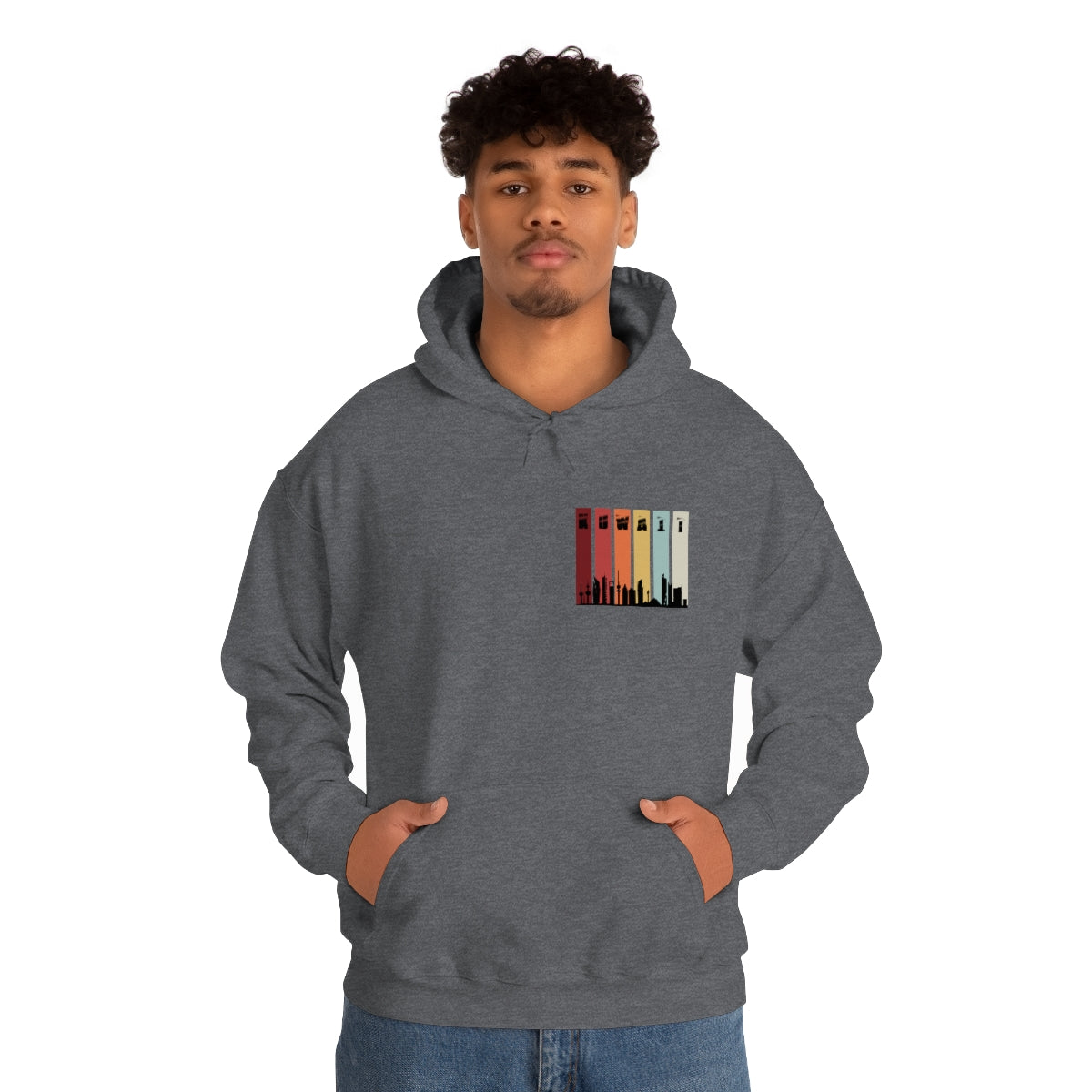 Double Sided Print Hoodie - Kuwait Sky Line