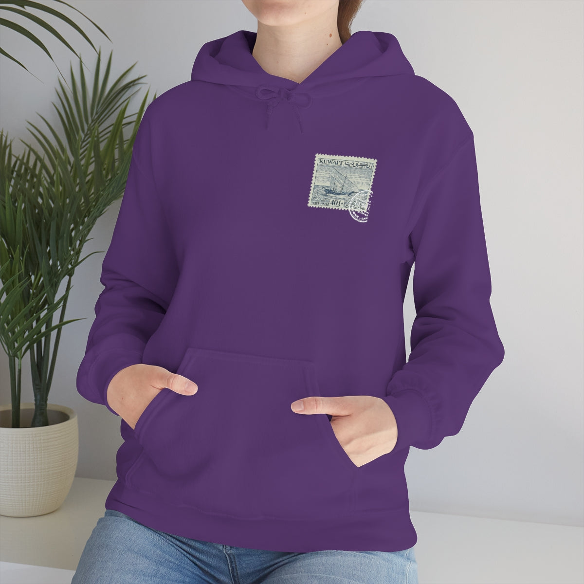 Double Sided Print Hoodie - Kuwait Stamp