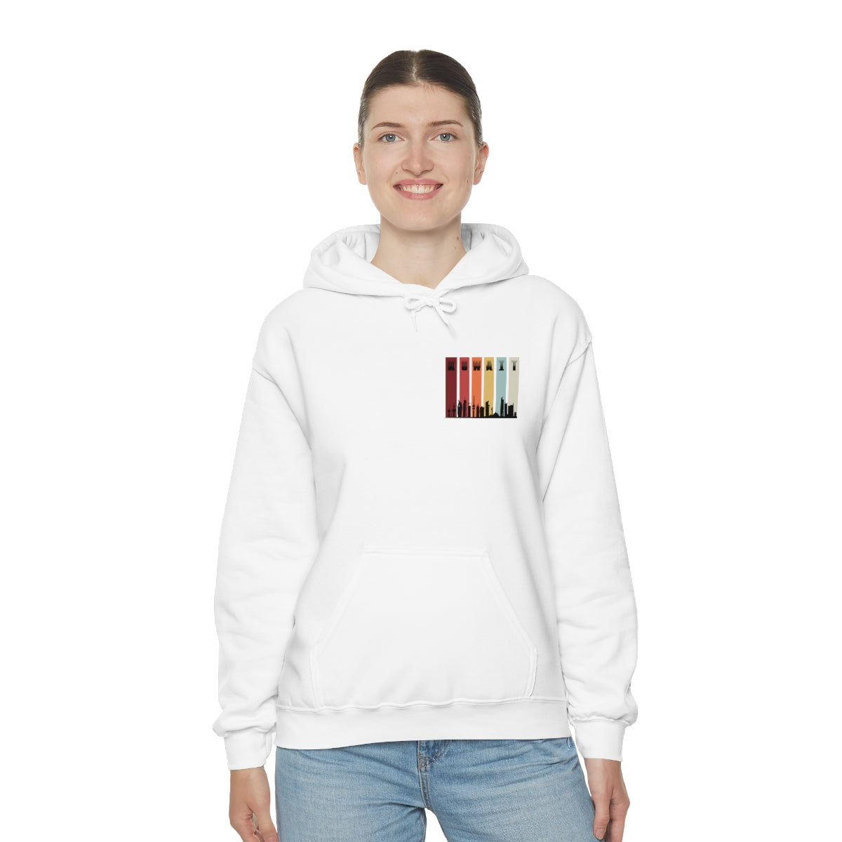 Double Sided Print Hoodie - Kuwait Sky Line