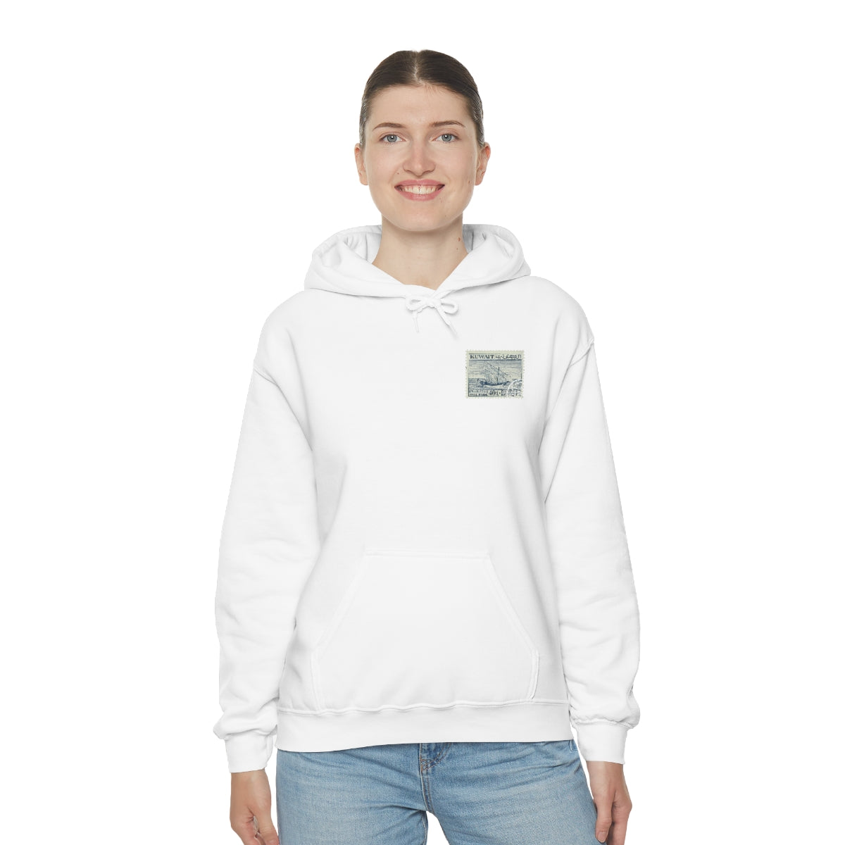 Double Sided Print Hoodie - Kuwait Stamp