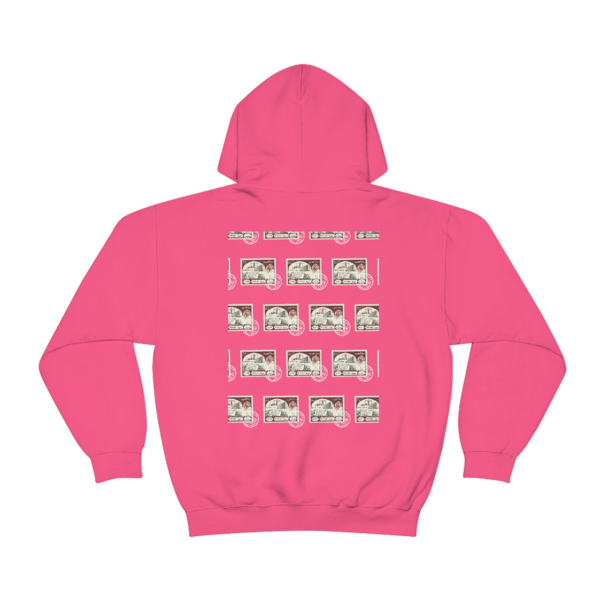 Double Sided Print Hoodie - Kuwait Stamp