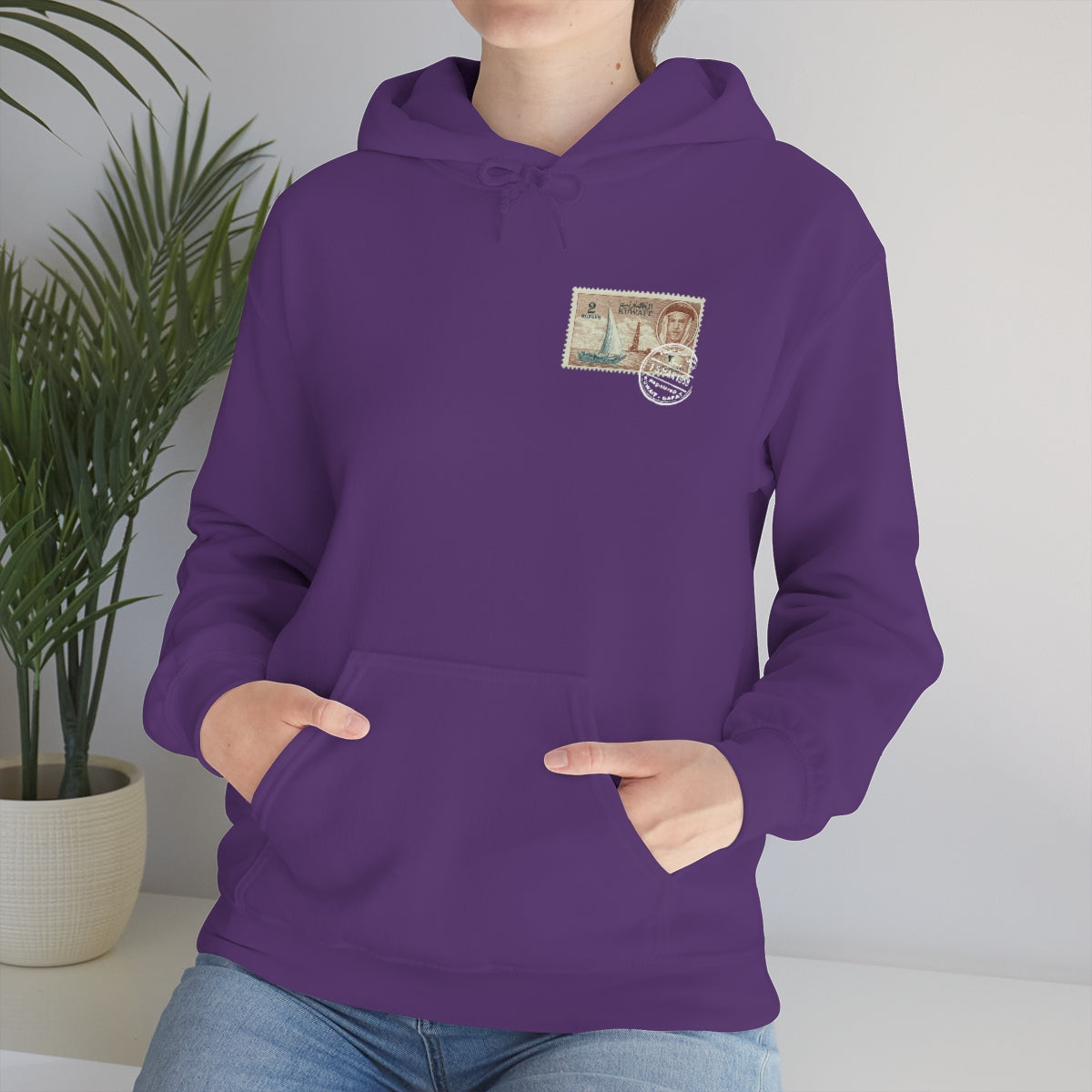 Double Sided Print Hoodie - Kuwait Stamp