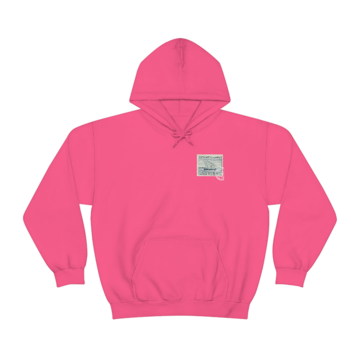 Double Sided Print Hoodie - Kuwait Stamp