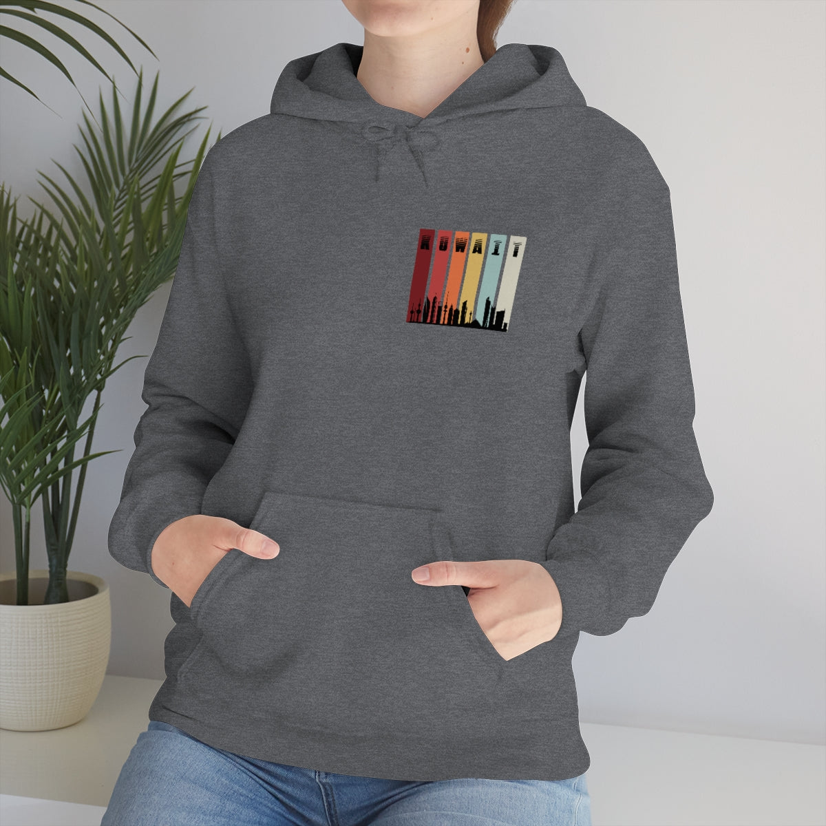 Double Sided Print Hoodie - Kuwait Sky Line