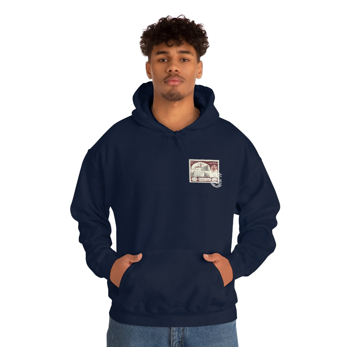 Double Sided Print Hoodie - Kuwait Stamp