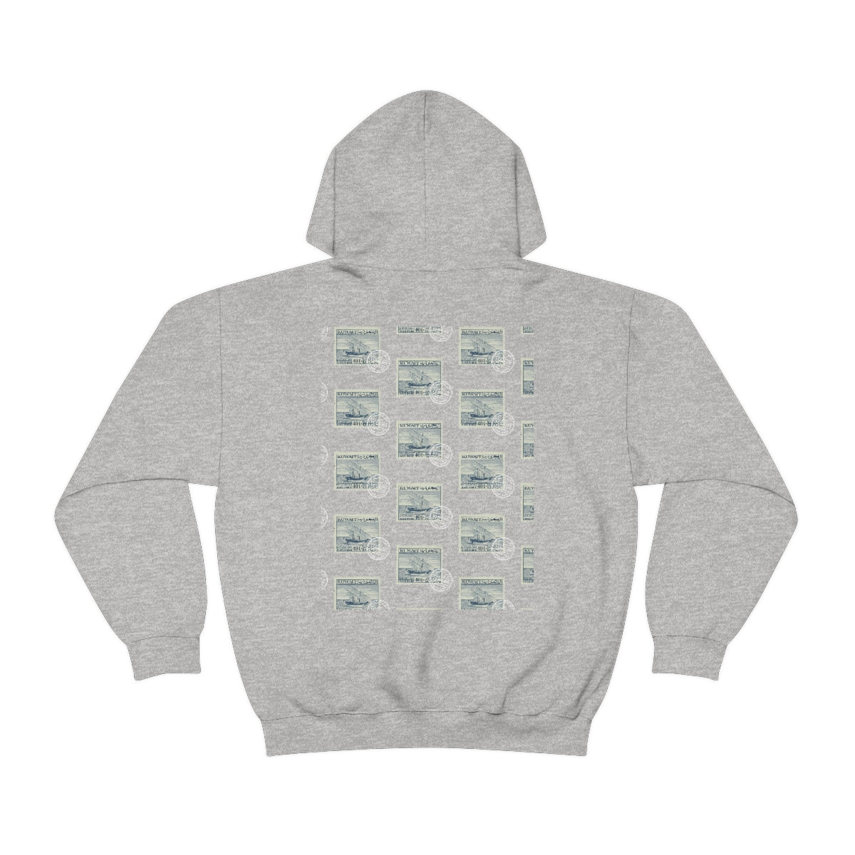 Double Sided Print Hoodie - Kuwait Stamp