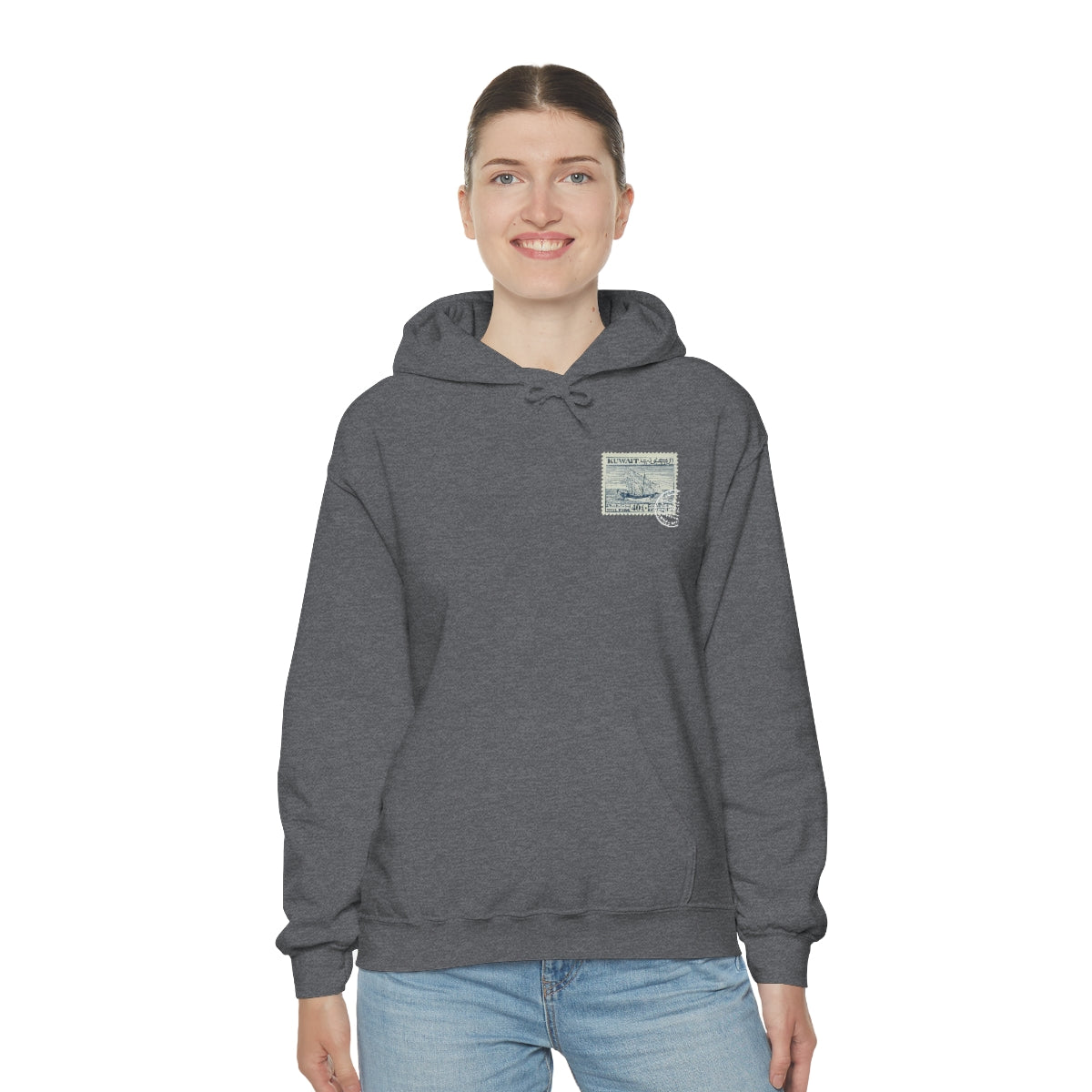 Double Sided Print Hoodie - Kuwait Stamp