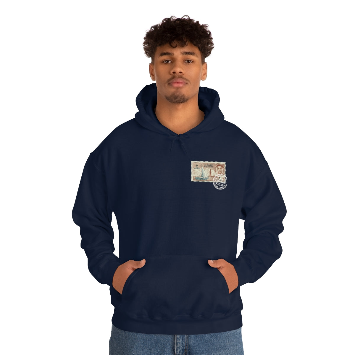 Double Sided Print Hoodie - Kuwait Stamp