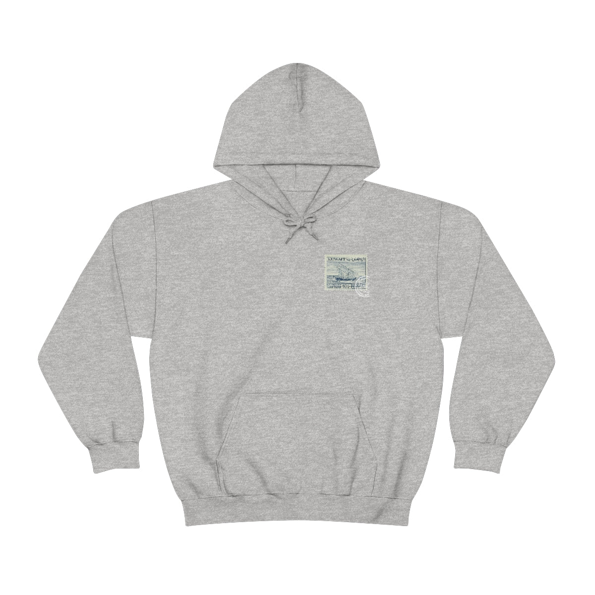 Double Sided Print Hoodie - Kuwait Stamp