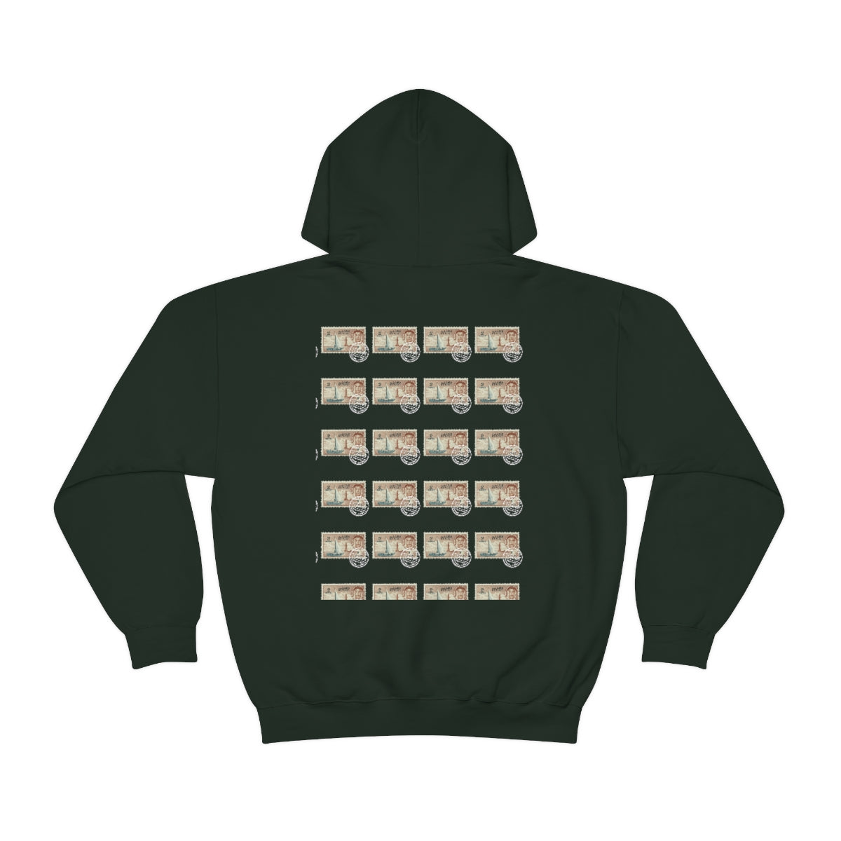 Double Sided Print Hoodie - Kuwait Stamp