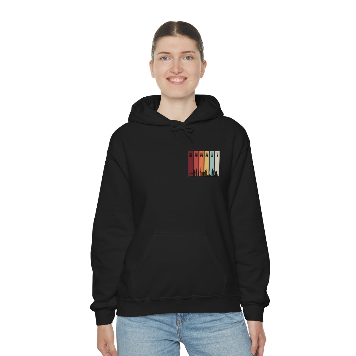 Double Sided Print Hoodie - Kuwait Sky Line