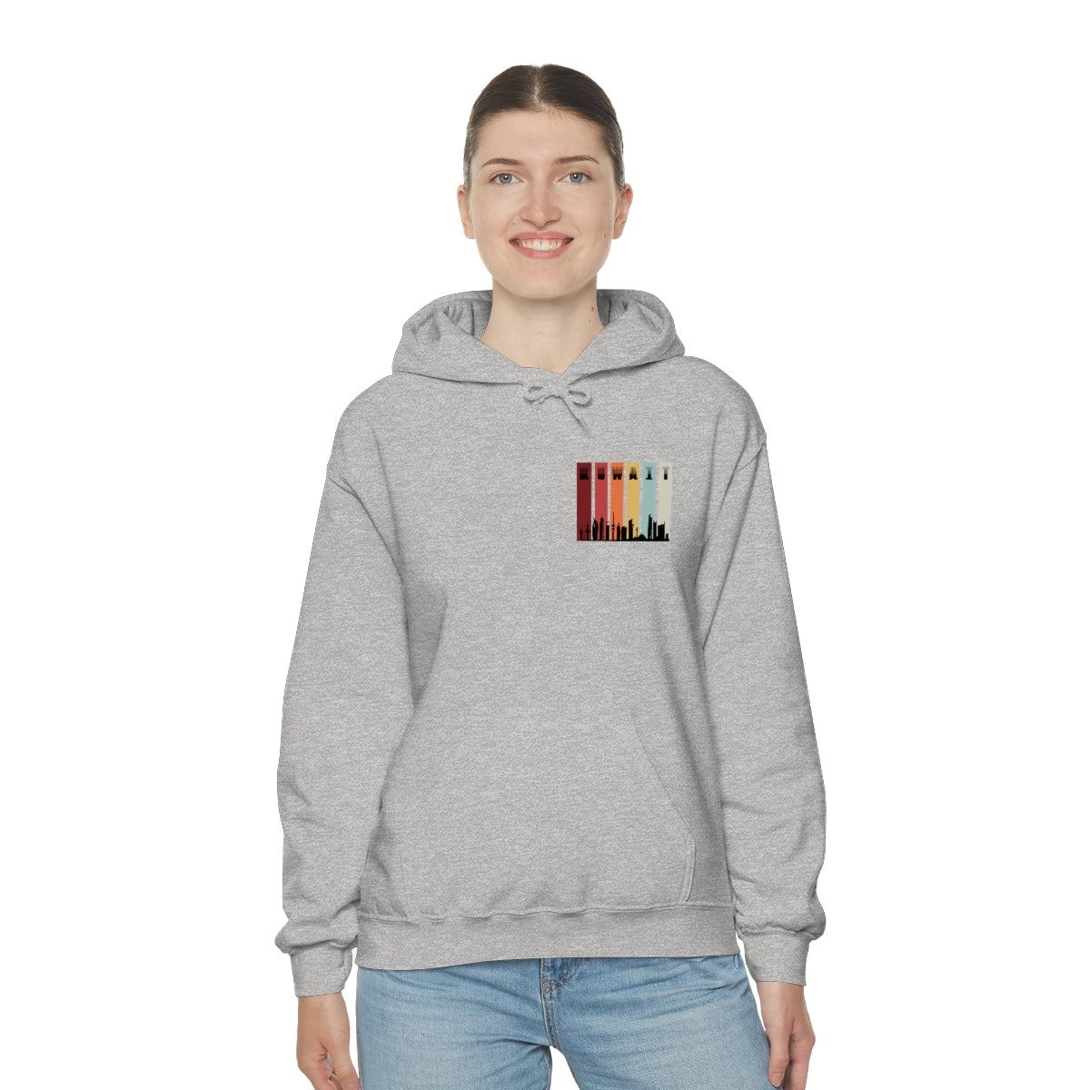 Double Sided Print Hoodie - Kuwait Sky Line