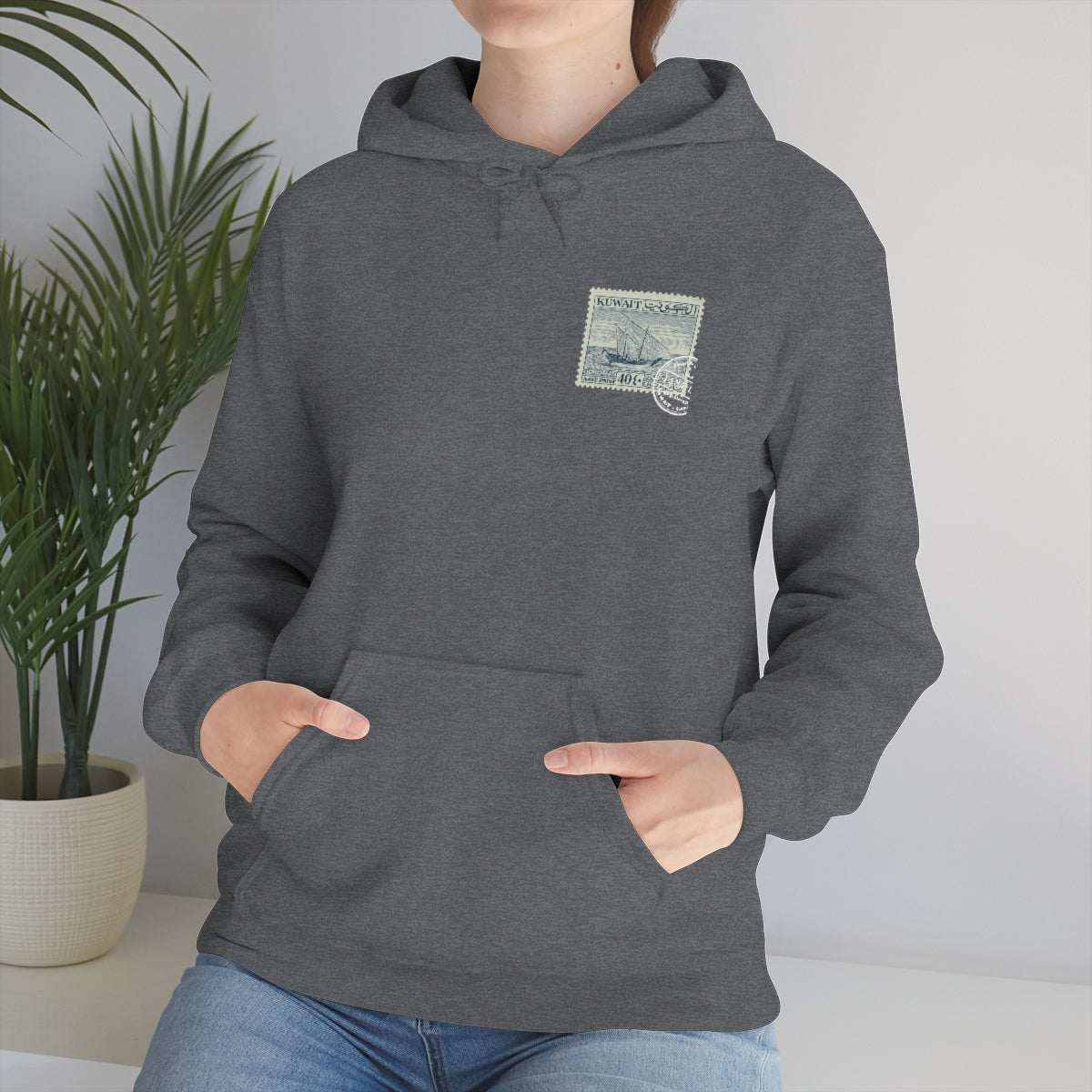 Double Sided Print Hoodie - Kuwait Stamp