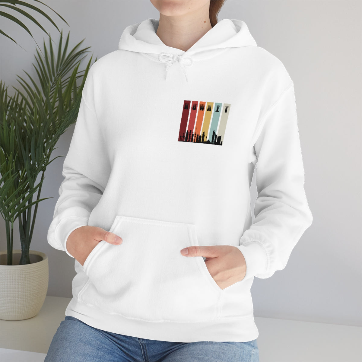 Double Sided Print Hoodie - Kuwait Sky Line