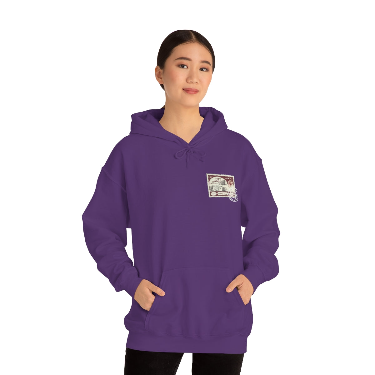 Double Sided Print Hoodie - Kuwait Stamp