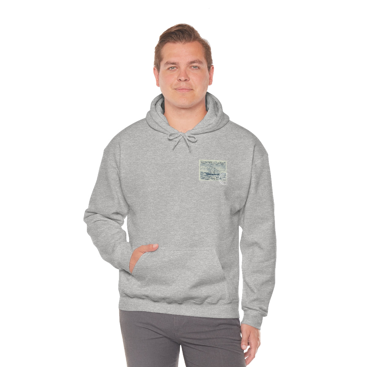 Double Sided Print Hoodie - Kuwait Stamp