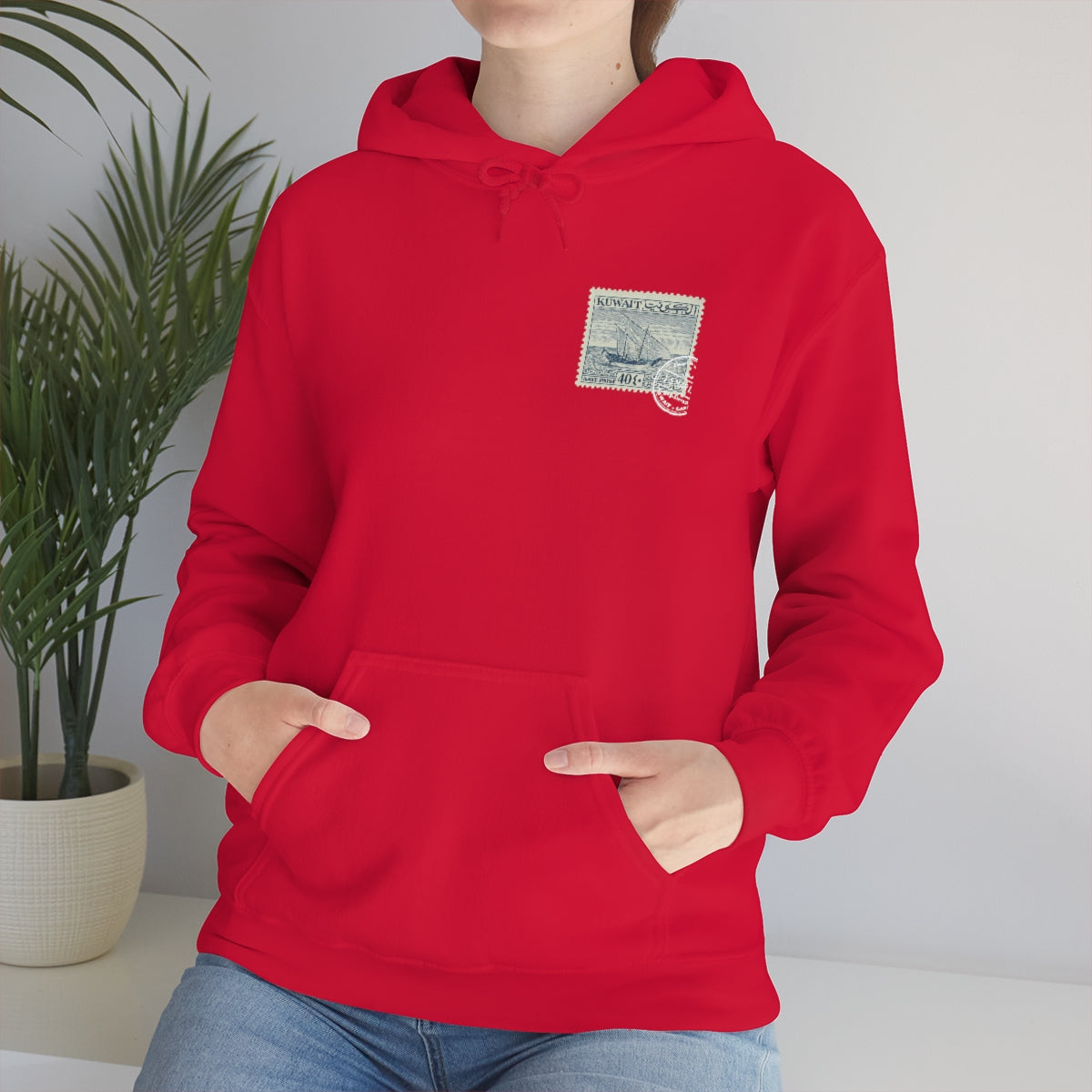 Double Sided Print Hoodie - Kuwait Stamp