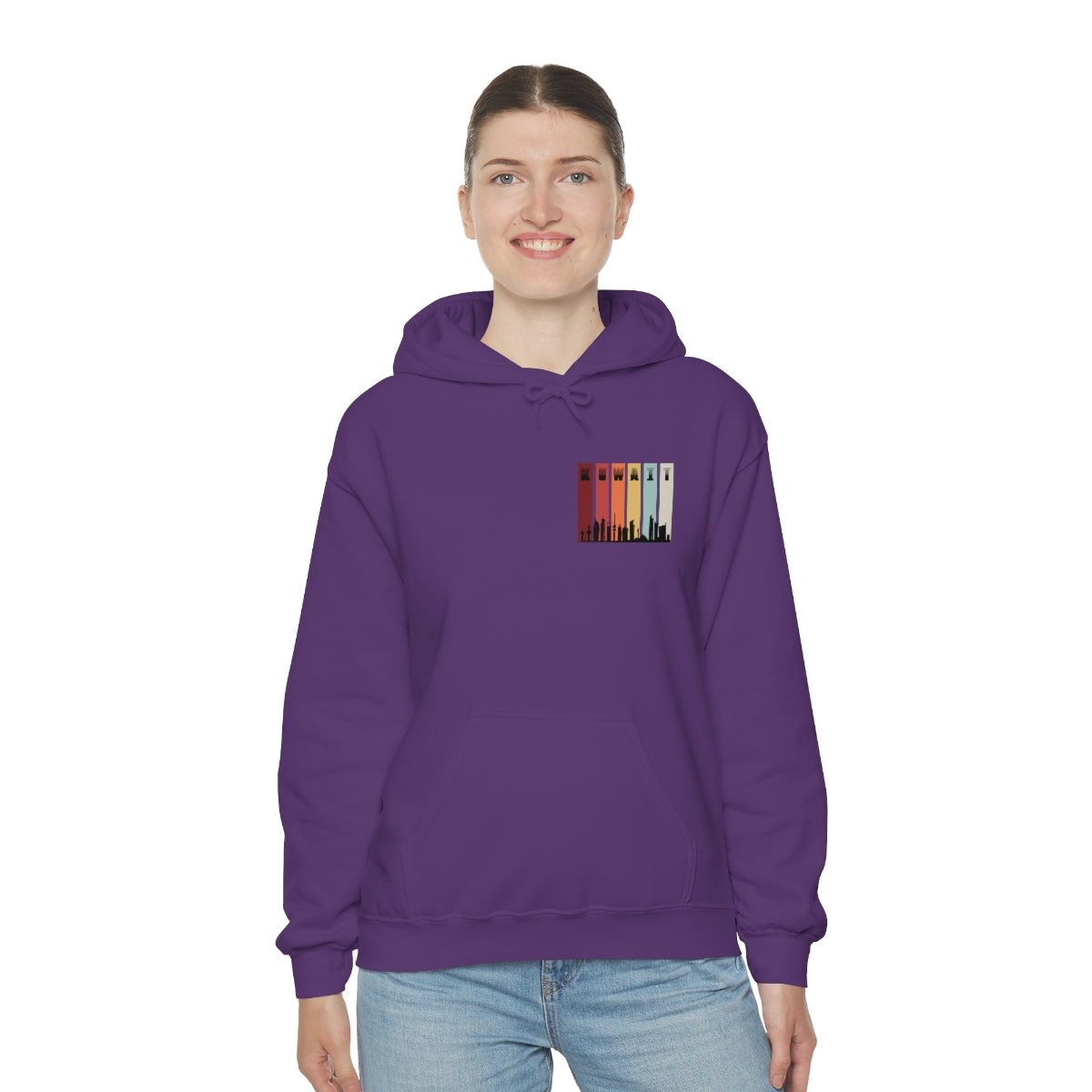 Double Sided Print Hoodie - Kuwait Sky Line