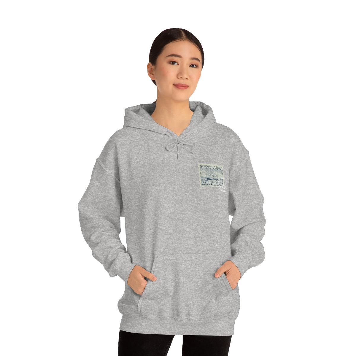 Double Sided Print Hoodie - Kuwait Stamp