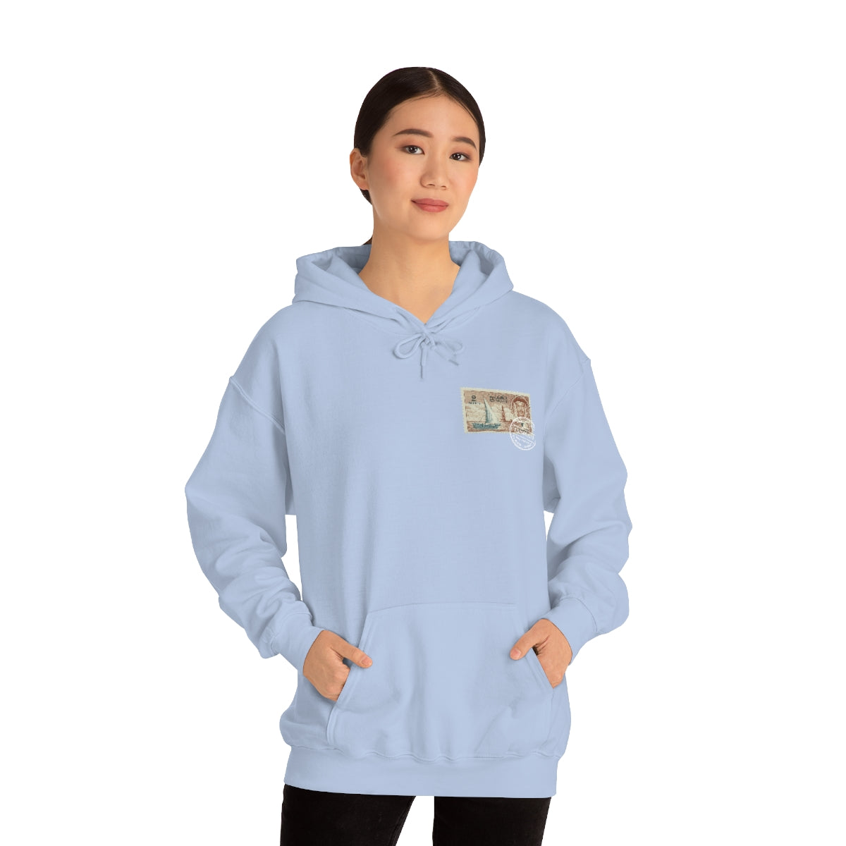 Double Sided Print Hoodie - Kuwait Stamp