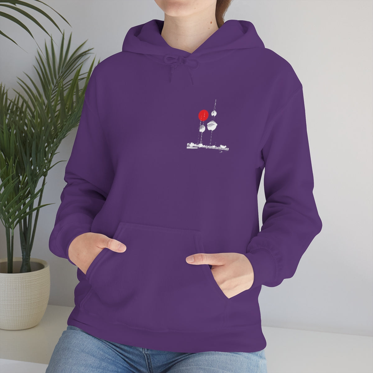 Double Sided Print Hoodie - Kuwait Towers