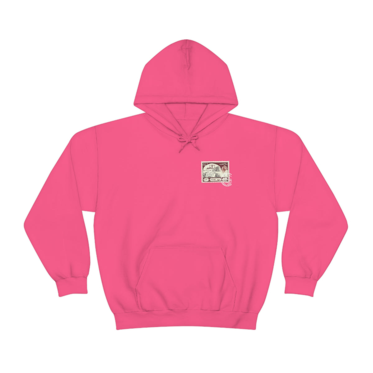 Double Sided Print Hoodie - Kuwait Stamp