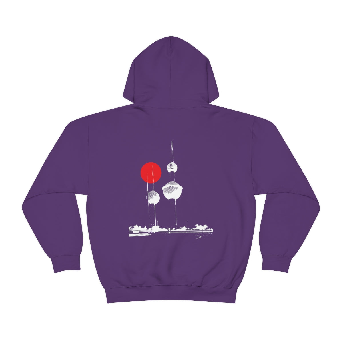 Double Sided Print Hoodie - Kuwait Towers