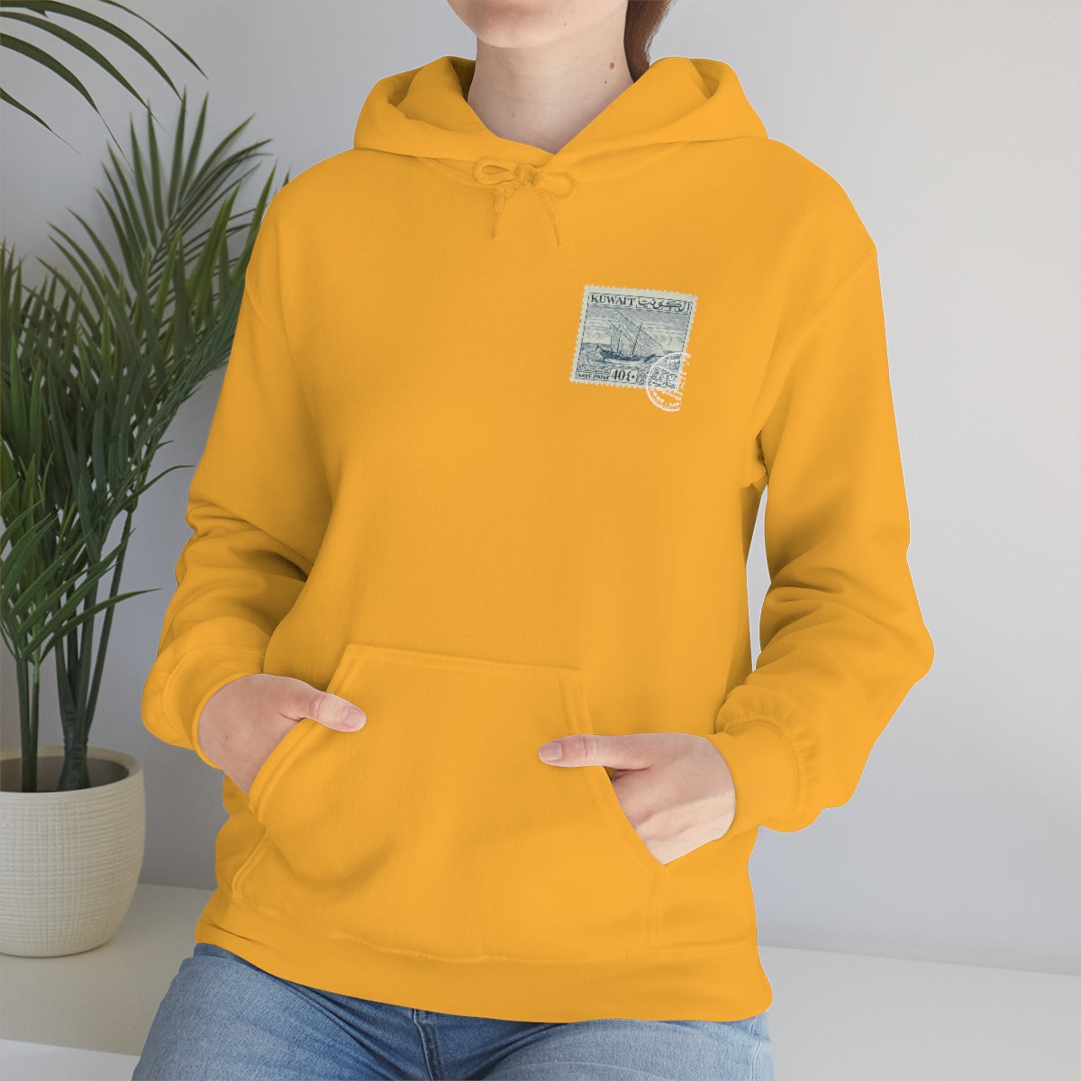 Double Sided Print Hoodie - Kuwait Stamp