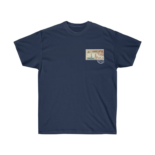 Kuwait Stamp Double Side Print Cotton Tee