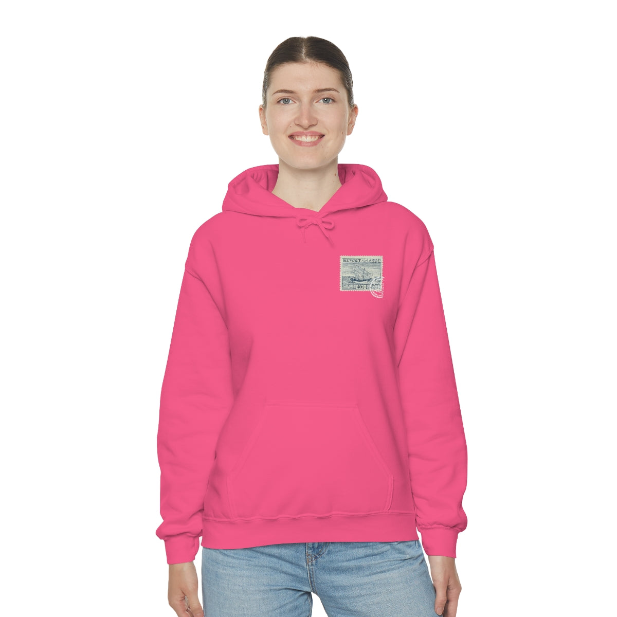 Double Sided Print Hoodie - Kuwait Stamp